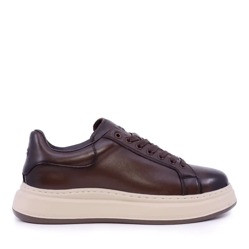 Sneakers ușori bărbați Enzo Bertini maro din piele 3662BP121M