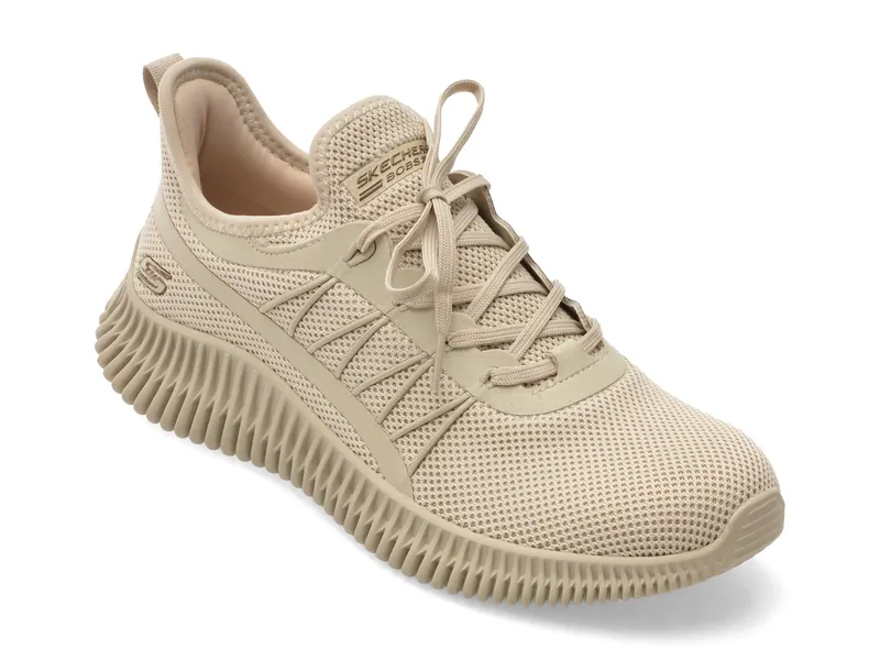 Pantofi sport SKECHERS bej, BOBS GEO, din material textil