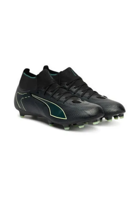 Pantofi de fotbal barbati - material sintetic - negru/verde