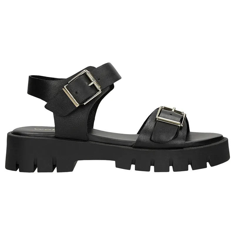 Sandale damă din piele, negre
