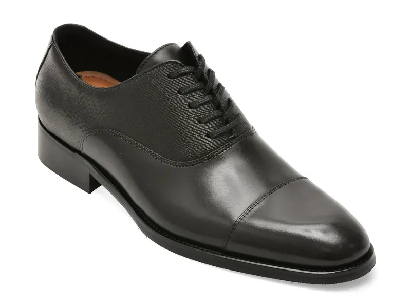 Pantofi eleganti negri, REECE 001, din piele naturala