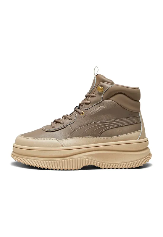 Ghete de piele si piele ecologica Mayra - Maro taupe/Maro camel