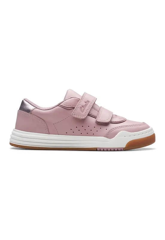 Pantofi sport de piele cu velcro Urban Solo - Roz prafuit