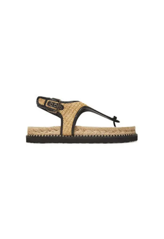 Espadrile dama 025719-100 - Sintetic - Negru/Bej