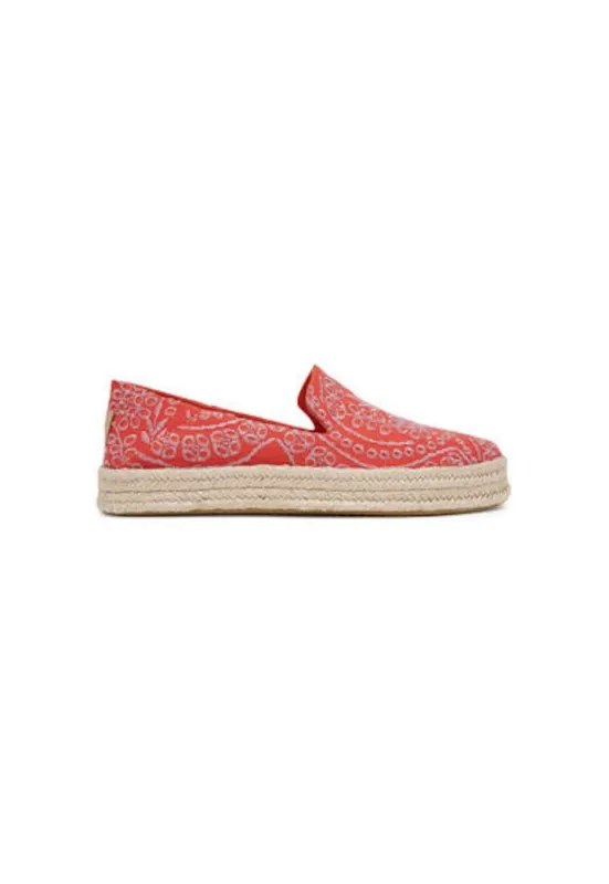 Espadrile dama 10021871 - Textil - Rosu