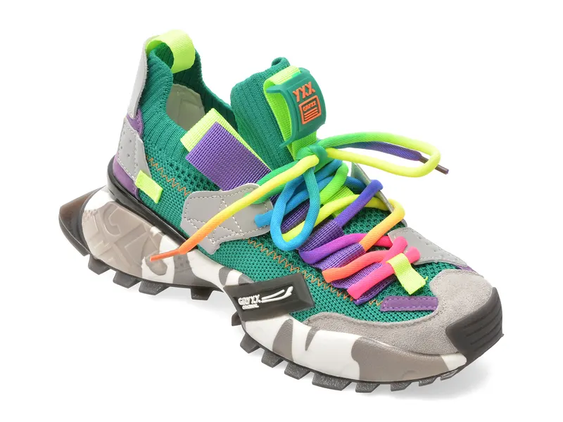 Pantofi sport verzi, 18159, din material textil