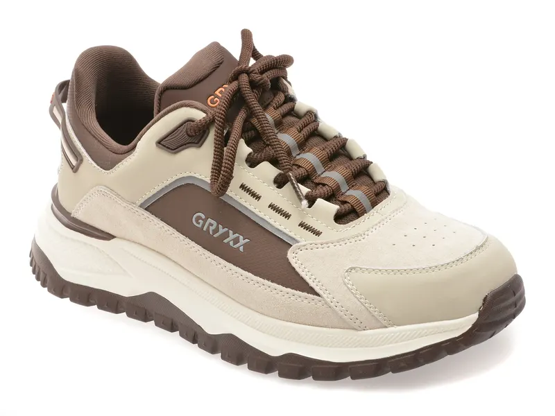 Pantofi sport gri, 33039, din piele ecologica