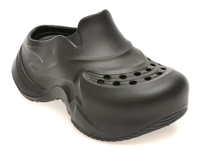 Papuci negri, E257, din pvc