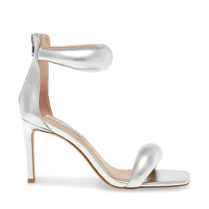 Sandale femei Steve Madden argintii cu toc înalt 1467DSPARTAYAG