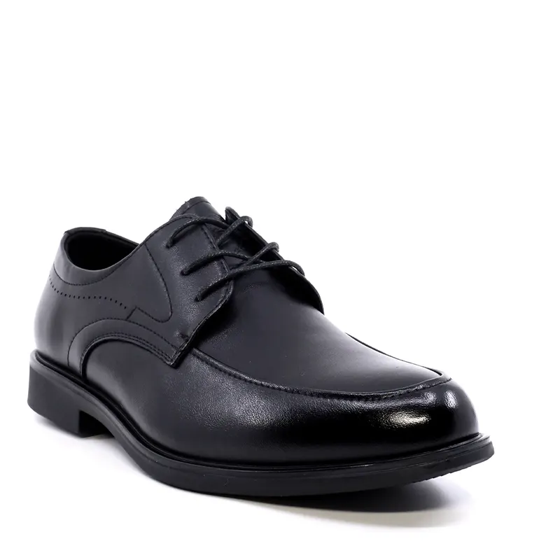 Pantofi derby bărbați negri din piele 3851BP083N — imaginea 2
