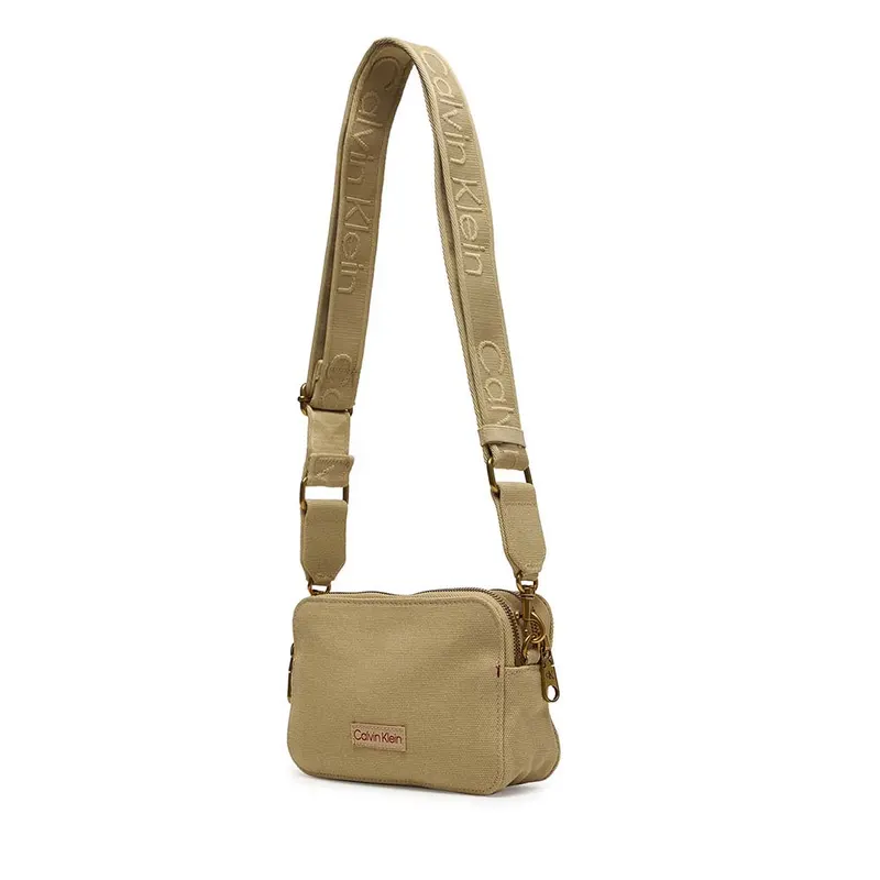 Poșetă crossbody femei Calvin Klein bej cu logo 3101POSS3385BE — imaginea 2
