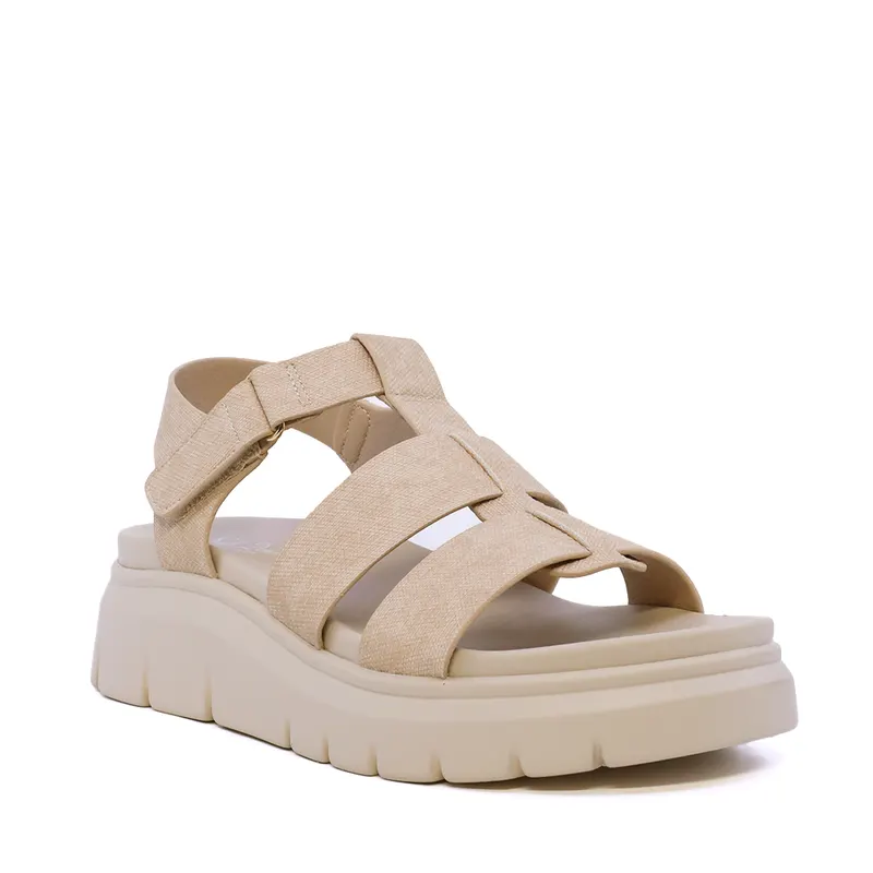 Sandale mini platformă femei Solo Donna bej 2741DS8549BE — imaginea 2