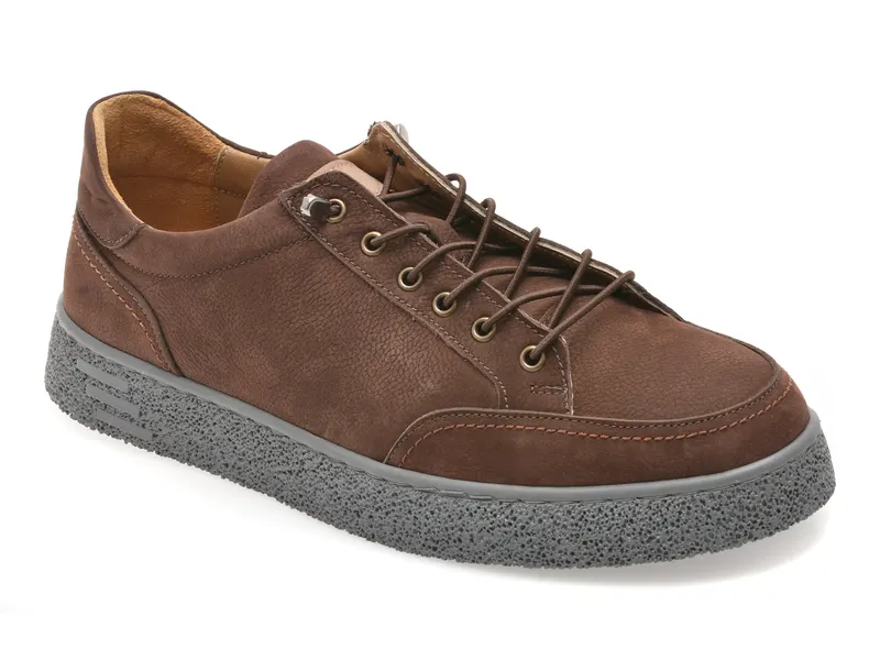 Pantofi sport BITE THE BULLET maro, RW1138, din nabuc