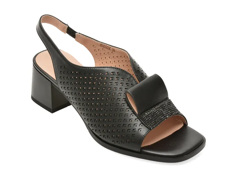 Sandale KARISMA negre, JY60003, din piele naturala