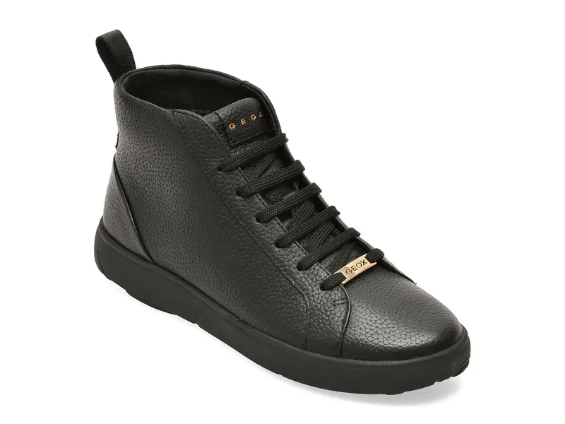 Ghete GEOX negre, D663TB, din piele naturala