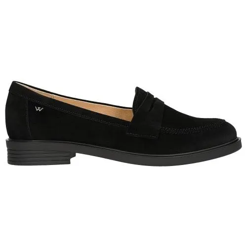 Mocasini negri din velur damă
