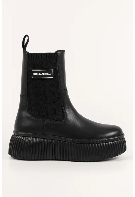 Ghete Chelsea din piele - Negru