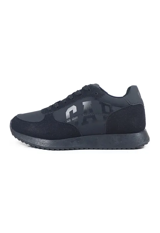 Pantofi sport de piele ecologica cu logo - Negru