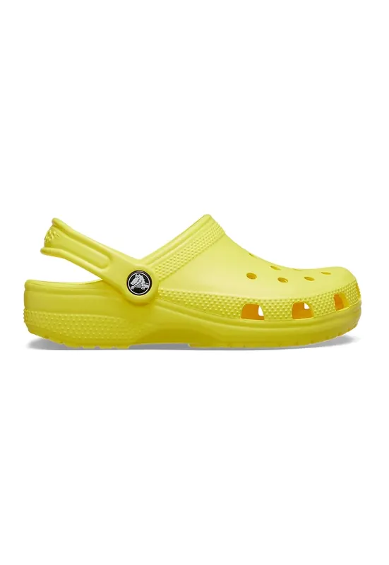 Saboti slingback cu perforatii - Galben deschis