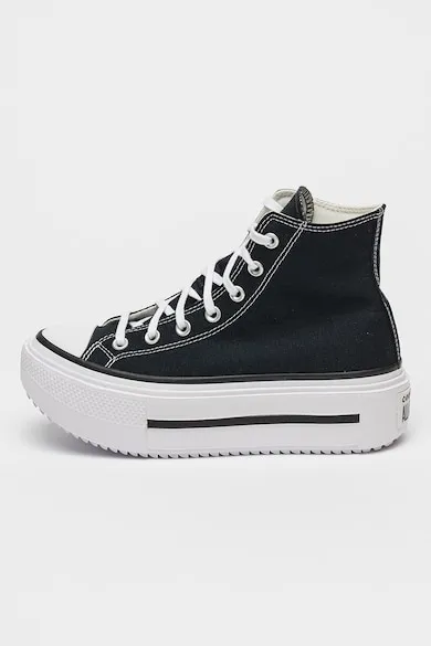 Pantofi sport All Star Lift Double cu platforma - Alb/Negru