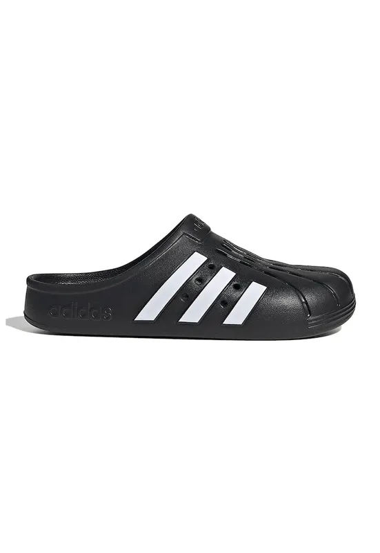 Saboti din cauciuc Adilette - Alb/Negru stins