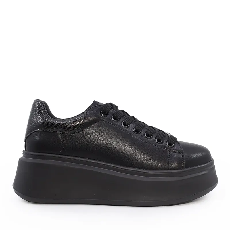 Pantofi sport femei negri din piele 3742dp002n