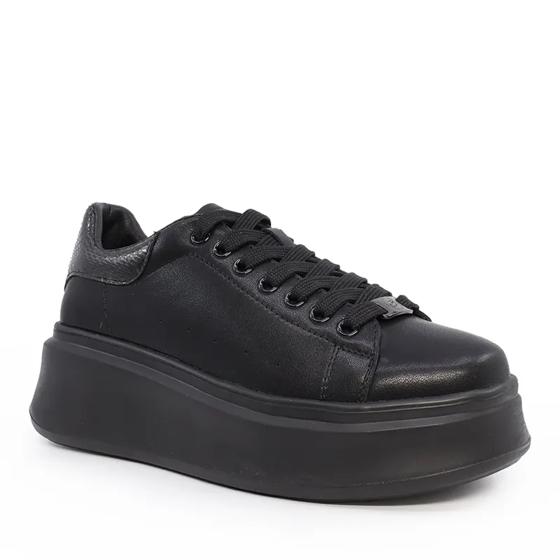 Pantofi sport femei negri din piele 3742dp002n — imaginea 2