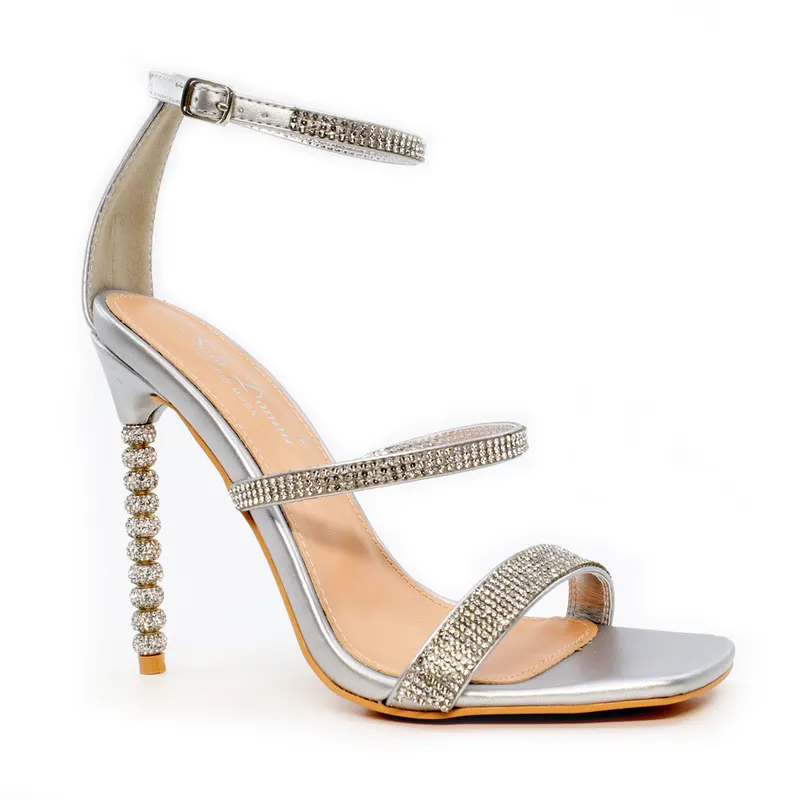 Sandale femei Solo Donna argintii cu toc înalt 2857ds0299ag — imaginea 2