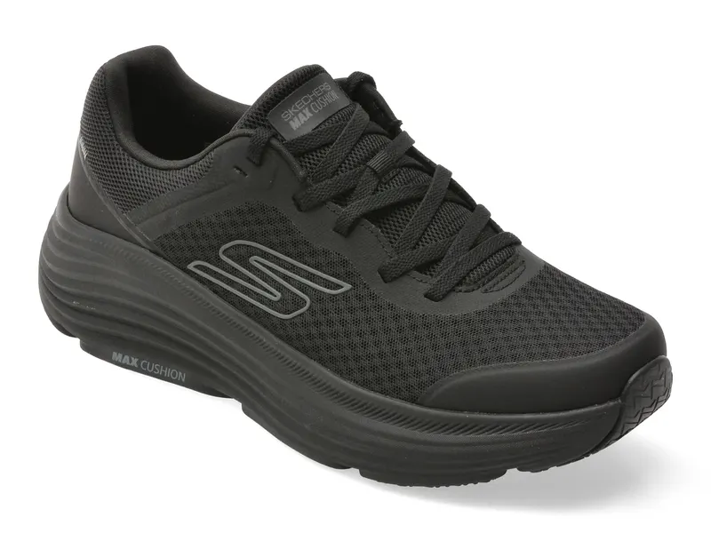 Pantofi sport SKECHERS negri, MAX CUSHIONING ENDEAVOUR, din material textil