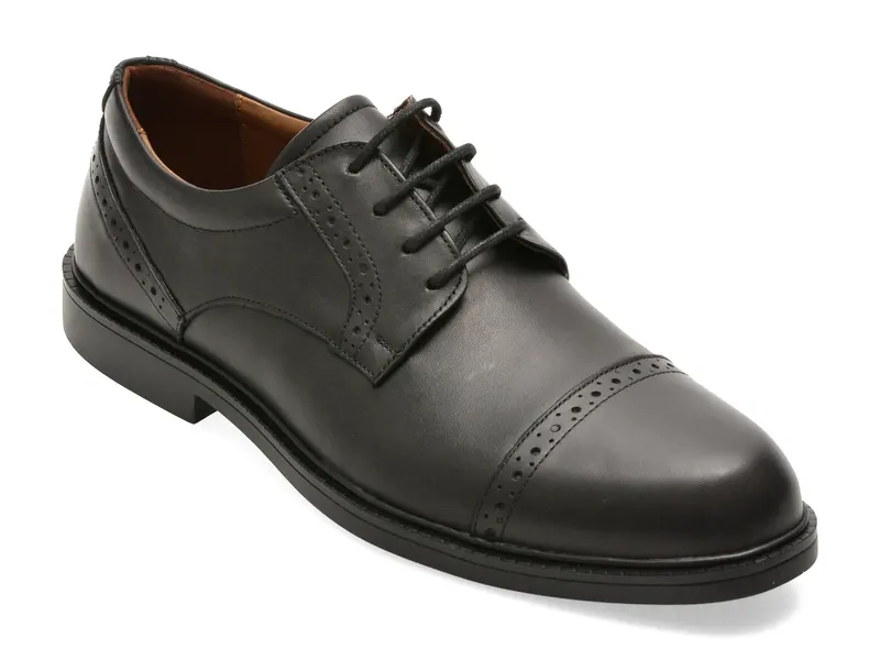 Pantofi eleganti BITE THE BULLET negri, RM115, din piele naturala