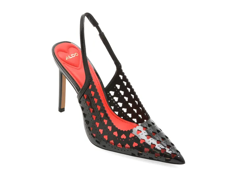 Pantofi eleganti negri, LOVESLING 001, din piele ecologica