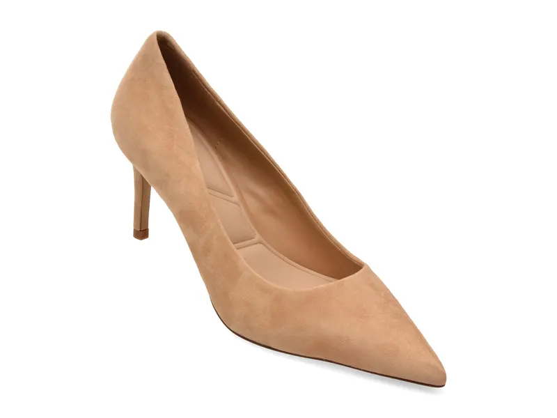 Pantofi eleganti maro, VERONE 271, din piele intoarsa