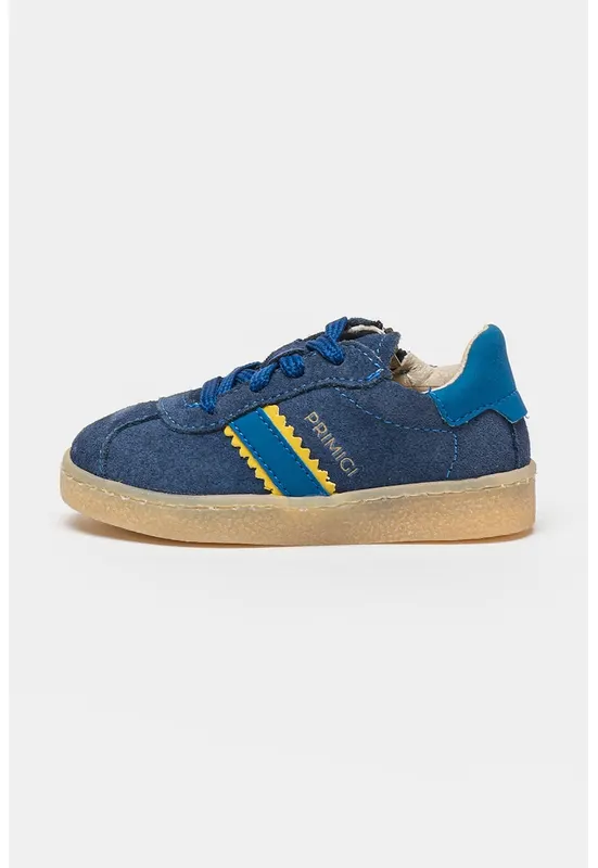 Pantofi sport din piele intoarsa cu fermoar lateral - Albastru royal
