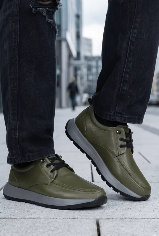 Pantofi SPORT-Casual din Piele Verzi - MAW GREEN