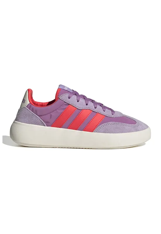 Pantofi sport Barreda Decode cu detalii din piele intoarsa - Portocaliu mandarina/Lila