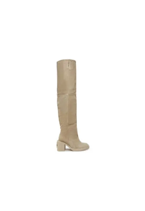 Ghete dama NATURE - Piele naturala - Bej - Bej