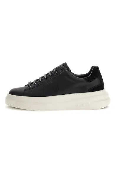 Pantofi sport cu insertii de piele intoarsa - Negru