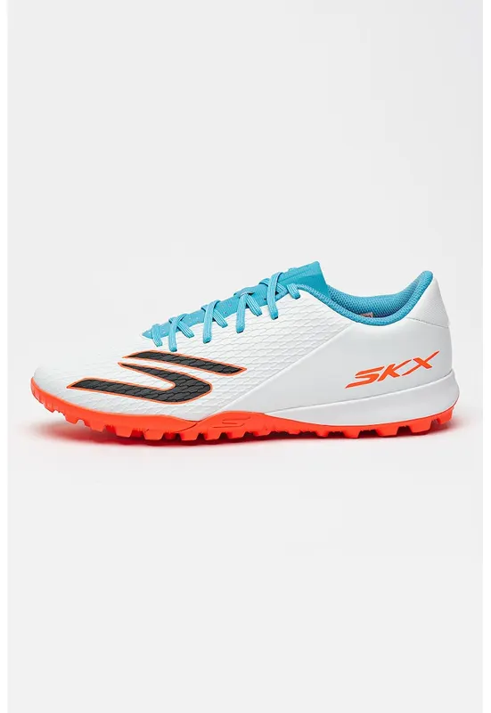 Pantofi low-cut Skx 2 Club pentru fotbal - Albastru prafuit/Portocaliu mandarina/Alb optic