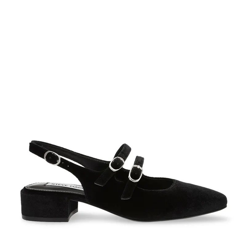 Pantofi decupați femei Steve Madden Cityview negri din catifea 1468DDCITYVIEWVN