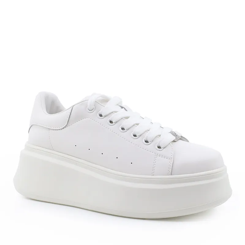 Pantofi sport femei albi din piele 3742dp002a — imaginea 2