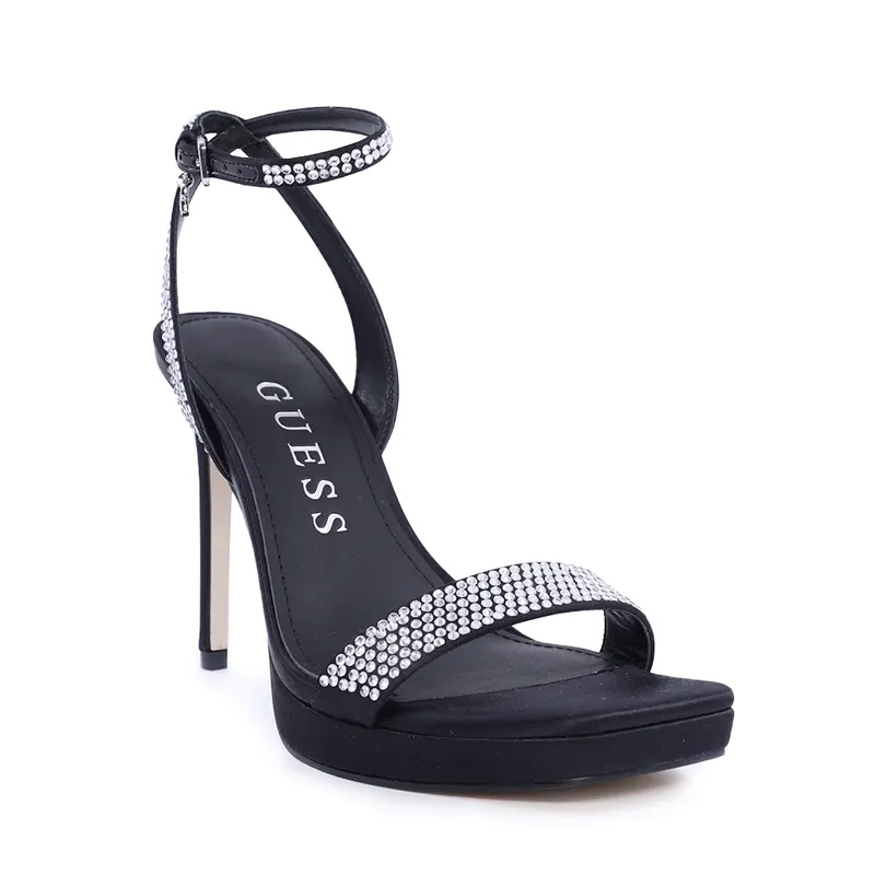 Sandale femei Guess negre cu toc înalt 917DSFLJZACN — imaginea 2