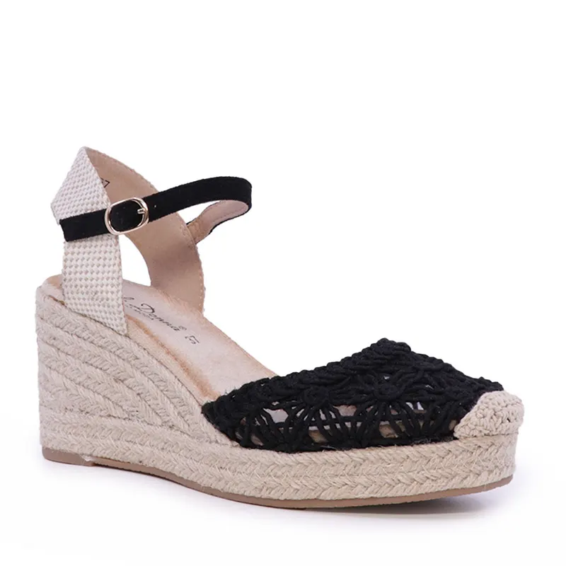Sandale cu platformă femei Solo Donna negre 2549DS9415N — imaginea 2