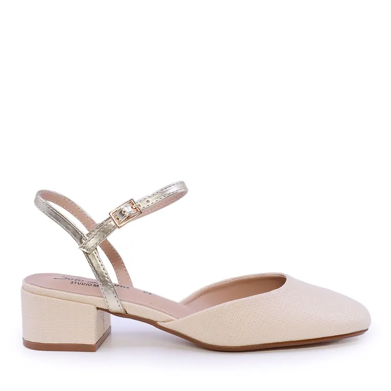 Pantofi slingback femei Solo Donna bej 2549DD9257BE