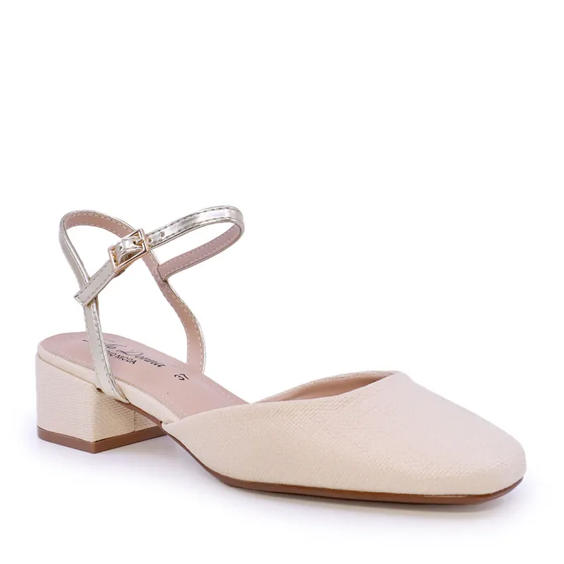 Pantofi slingback femei Solo Donna bej 2549DD9257BE — imaginea 2