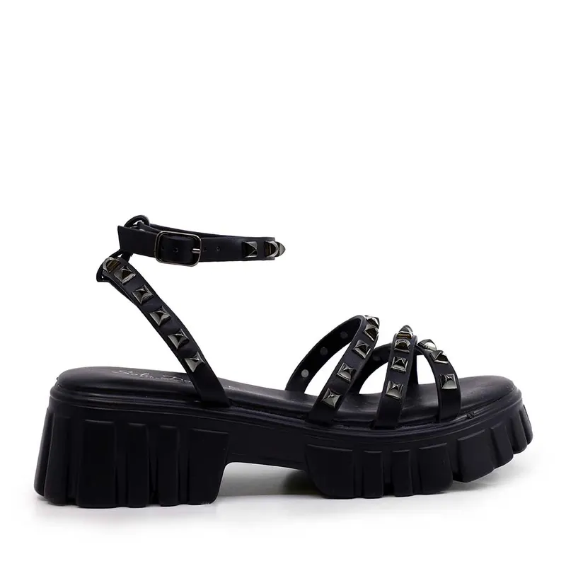 Sandale femei Solo Donna negre cu accesorii 2851ds23061n