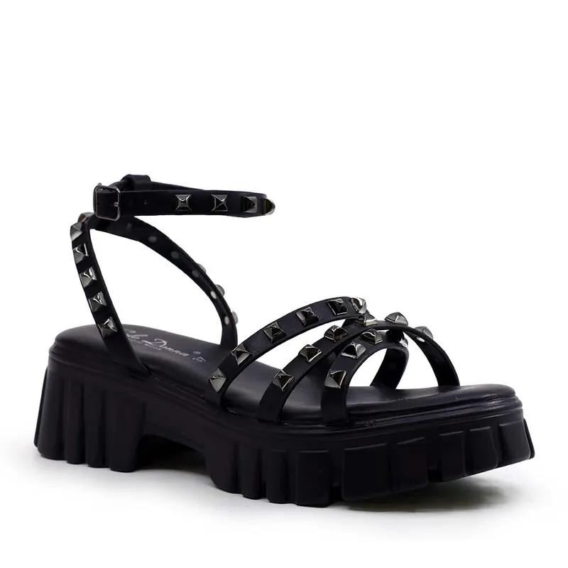 Sandale femei Solo Donna negre cu accesorii 2851ds23061n — imaginea 2