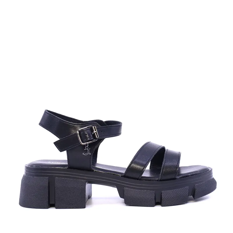 Sandale femei Luca di Gioia negre din piele 1291DS3130N