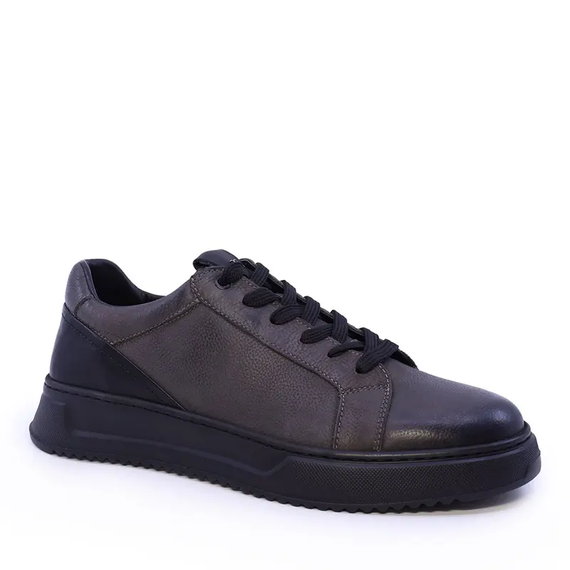Sneakers ușori bărbați Luca di Gioia gri din piele 2302BP33731NGR — imaginea 2