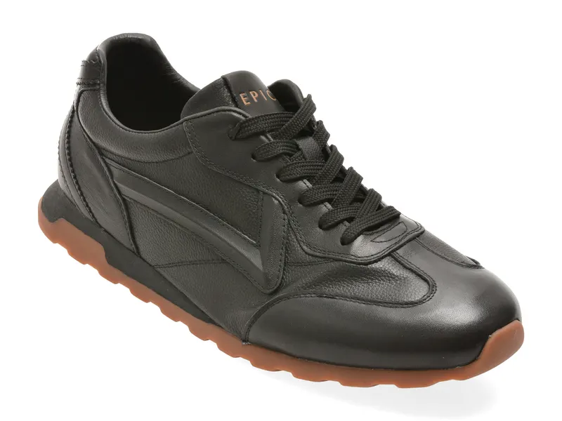 Pantofi sport EPICA negri, 59877, din piele naturala