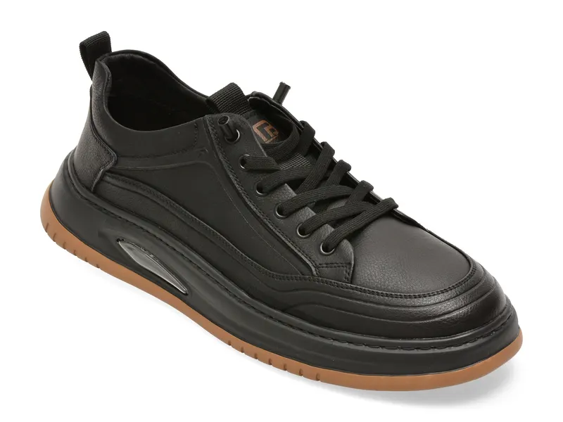 Pantofi sport BITE THE BULLET negri, 86050, din piele naturala